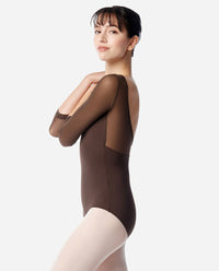 リュリ  3/4スリーブメッシュレオタード アイリス 【大人】LULLI 3/4 Sleeve Mesh Leotard Iris 全37色 LUB859