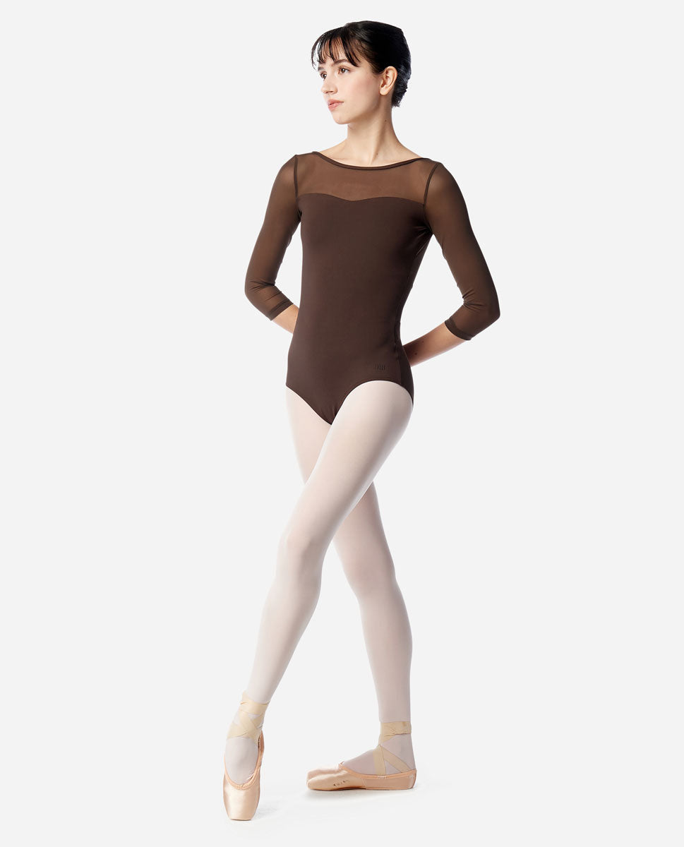 リュリ  3/4スリーブメッシュレオタード アイリス 【大人】LULLI 3/4 Sleeve Mesh Leotard Iris 全37色 LUB859