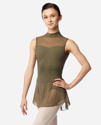リュリ  スカートモックネックレオタード イザベル 【大人】LULLI Womens Skirted Mock Neck Leotard Isabelle 全37色 LUB871