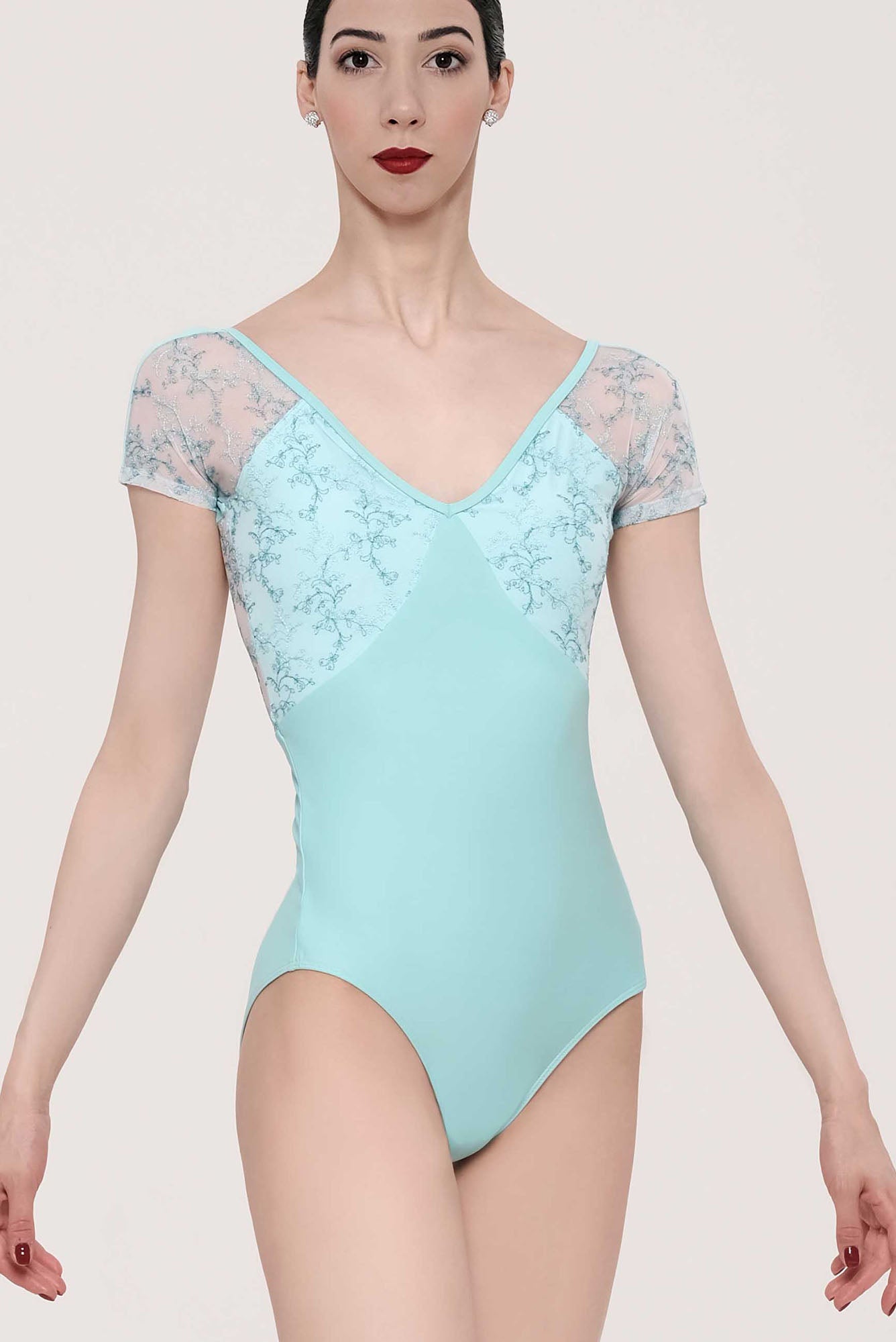 デラロミラノMサイズ　一度着用　ピンクレオタード 半袖 デラロミラノMサイズ 一度着用 ピンクレオタード 半袖 デラロミラノM