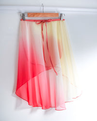 B.S.B.L Mid Length - High Low Skirt 61-66cm Papaya Ombre ミッドハイローバレエ巻きスカート 【大人】