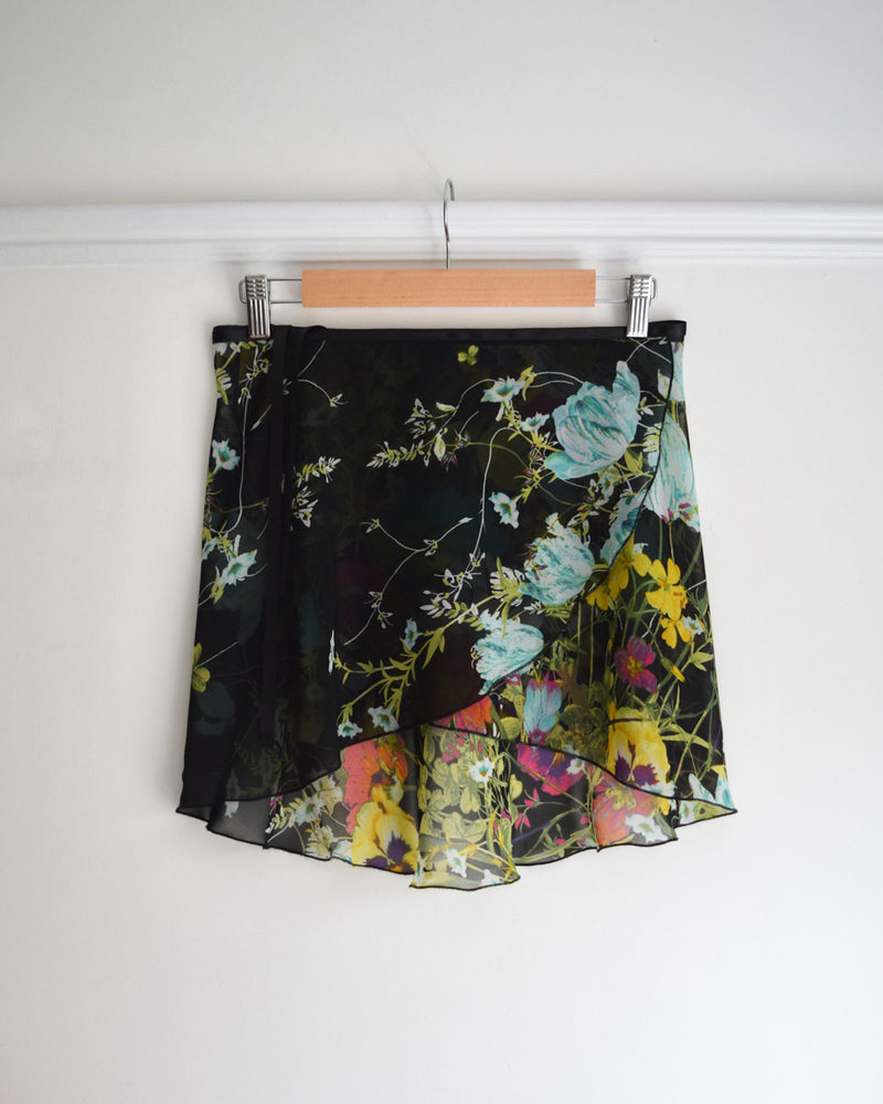 B.S.B.L Wrap Skirt 'Poppies and Pansies' バレエ巻きスカート 40cm, 48cm