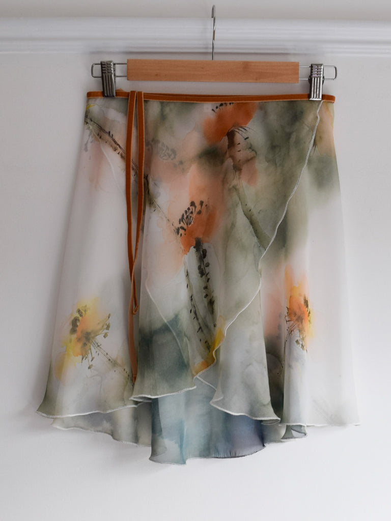 B.S.B.L Wrap Skirt 'Poppy Paradox Yellow' バレエ巻きスカート 40cm