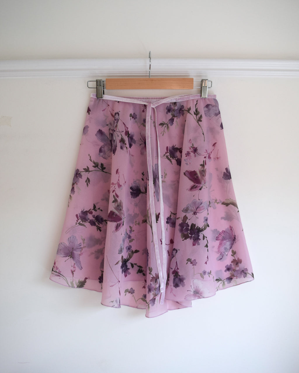 B.S.B.L Wrap Skirt 'Violet Butterflies' バレエ巻きスカート 28cm