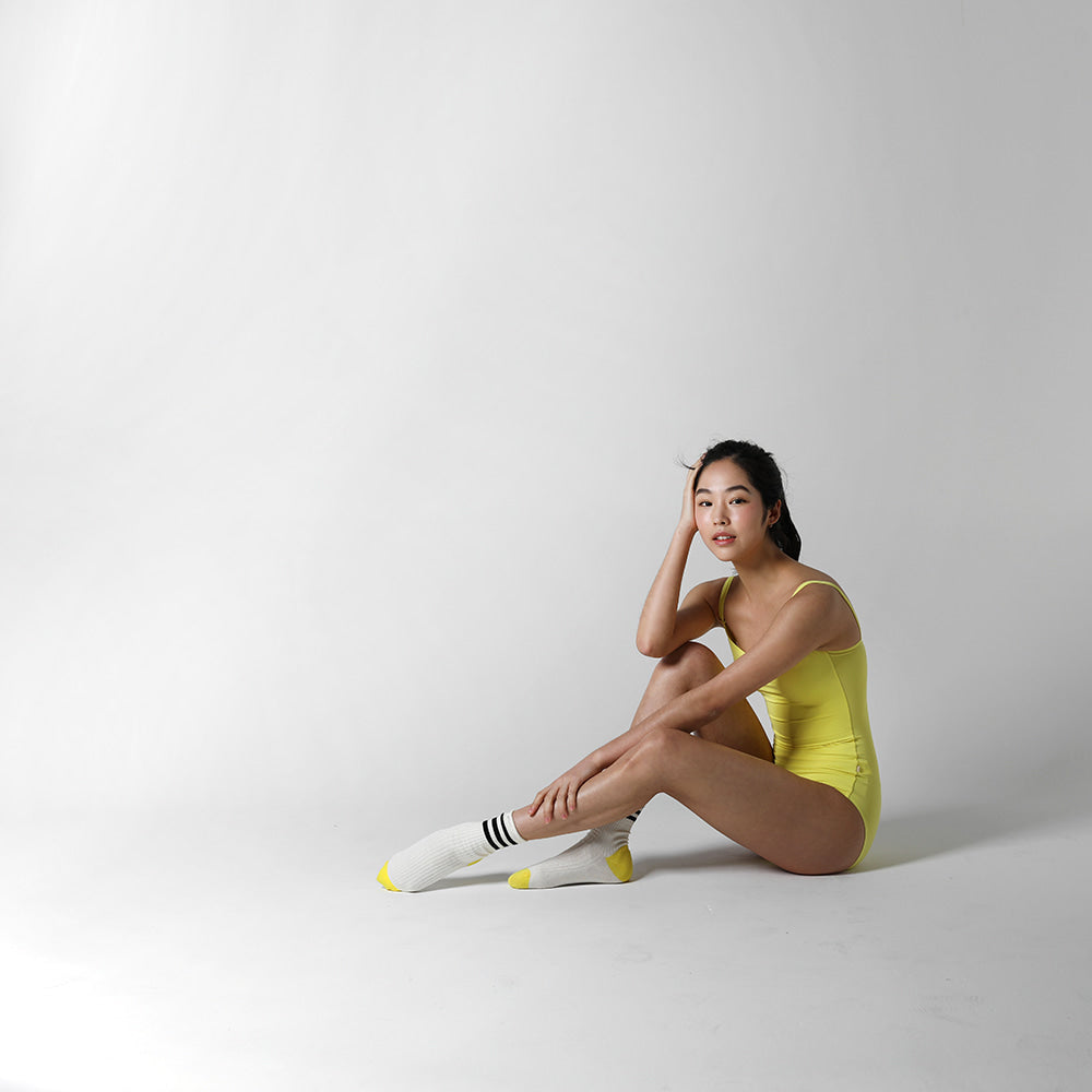 LEVDANCE　 エミリーレオタード レヴダンス エミリー キャミソールレオタード イエローゼスト