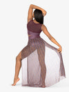 Double Platinum Adult Womens Long Draped Pleated Sparkle Mesh Skirt ダブルプラチナム ロング ドレープ プリーツ スパークル メッシュ スカート【大人】