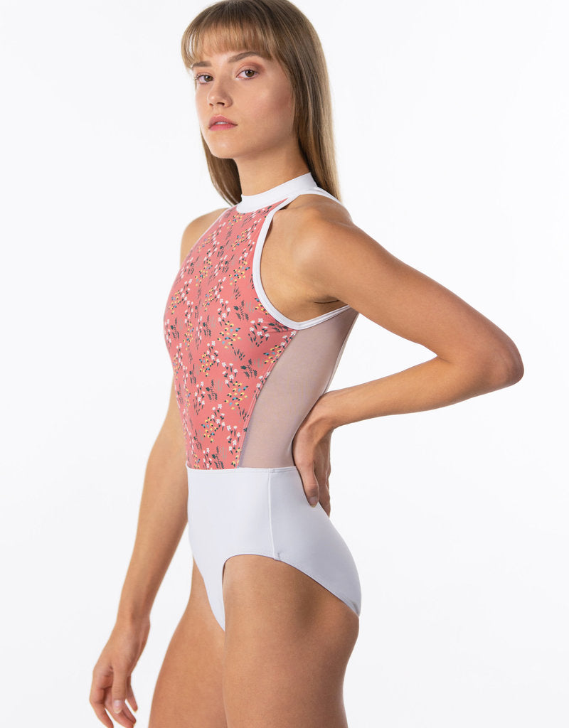 SUFFOLK Citrus Sunrise High Neck Leotard with Mesh Back サフォーク
