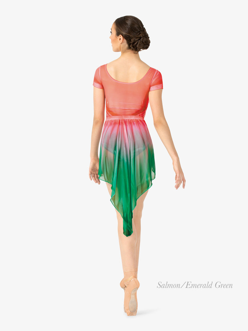 Watercolour Hand Painted Asymmetrical Lyrical Skirt ウォーターカラー アシンメトリカル リリカルスカート 【子供】