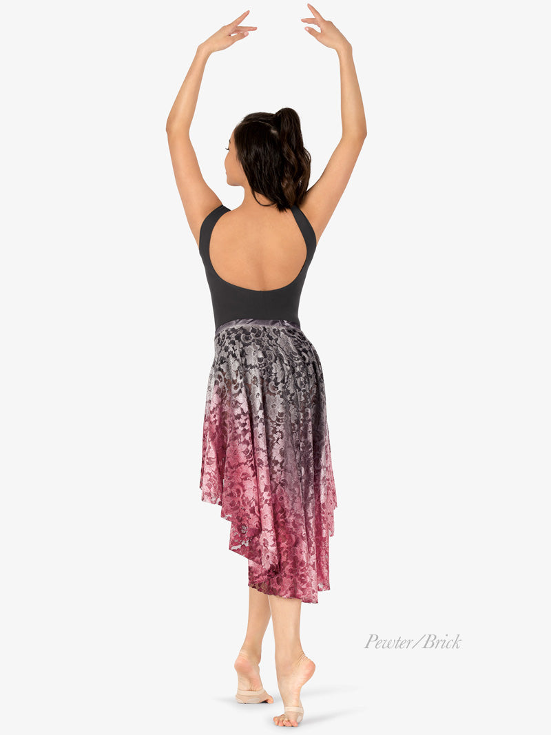 Watercolour Hand Painted High-Low Lyrical Skirt ウォーターカラー ハイロー レース リリカルスカート 【大人】