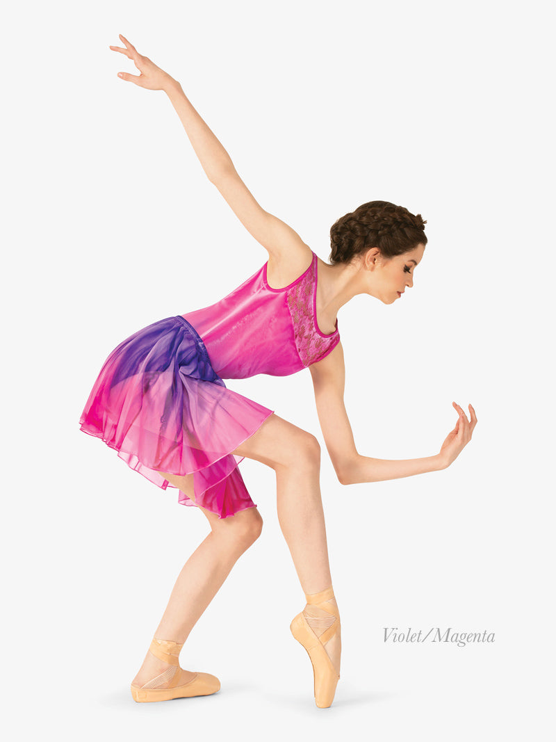 Watercolour Hand Painted Pull-On Ballet Skirt ウォーターカラー プルオン バレエスカート 【子供】