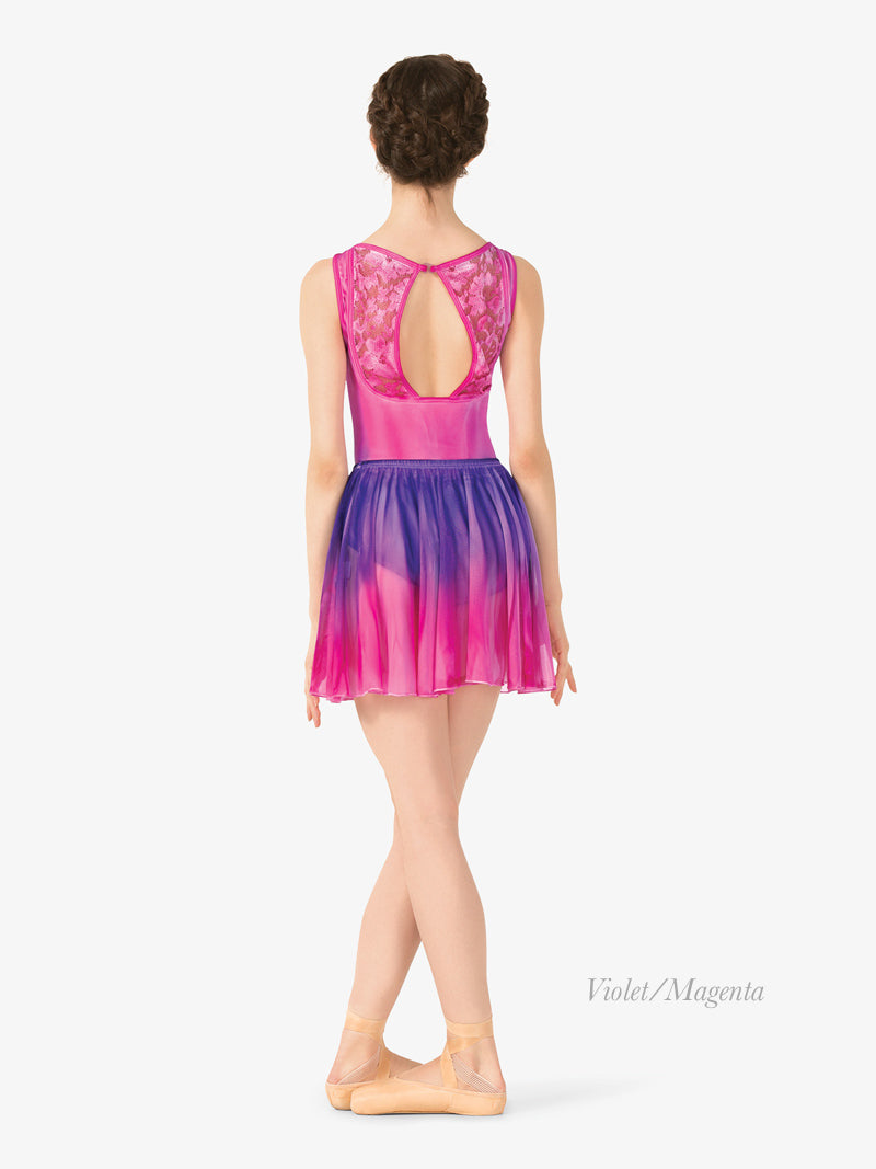 Watercolour Hand Painted Pull-On Ballet Skirt ウォーターカラー
