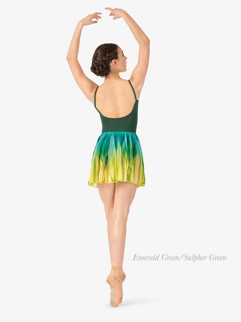 Watercolour Hand Painted Pull-On Ballet Skirt ウォーターカラー プルオン バレエスカート 【大人】