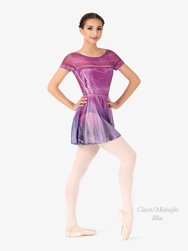 Watercolour Hand Painted Pull-On Ballet Skirt ウォーターカラー プルオン バレエスカート 【大人】